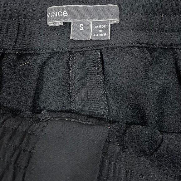 Vince Women's Black Elastic Waist Zip Up Joggers, Size 6 - Picture 5 of 6